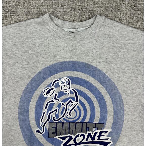 Vintage Emmitt Zone Sweatshirt Mens Large Gray Starter Crewneck NFL Football 90s - Picture 7 of 12